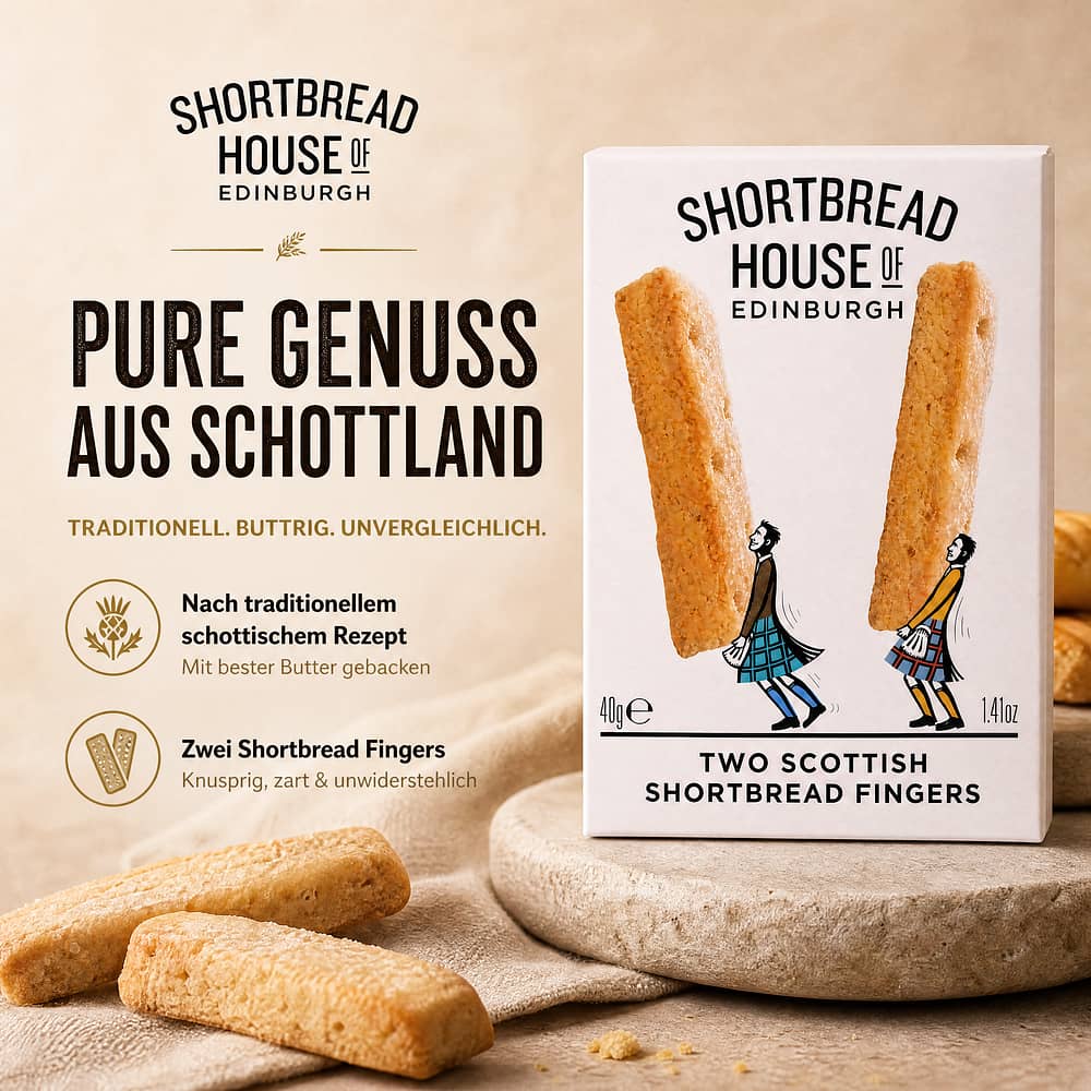 Shortbread House of Edinburgh Two Scottish Shortbread Fingers 40 Gramm Produktbild