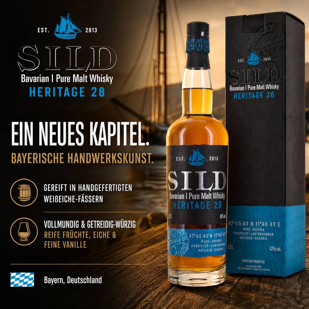 Sild Bavarian Pure Malt Heritage 28 0,70 Liter/ 42.0% vol Produktbild