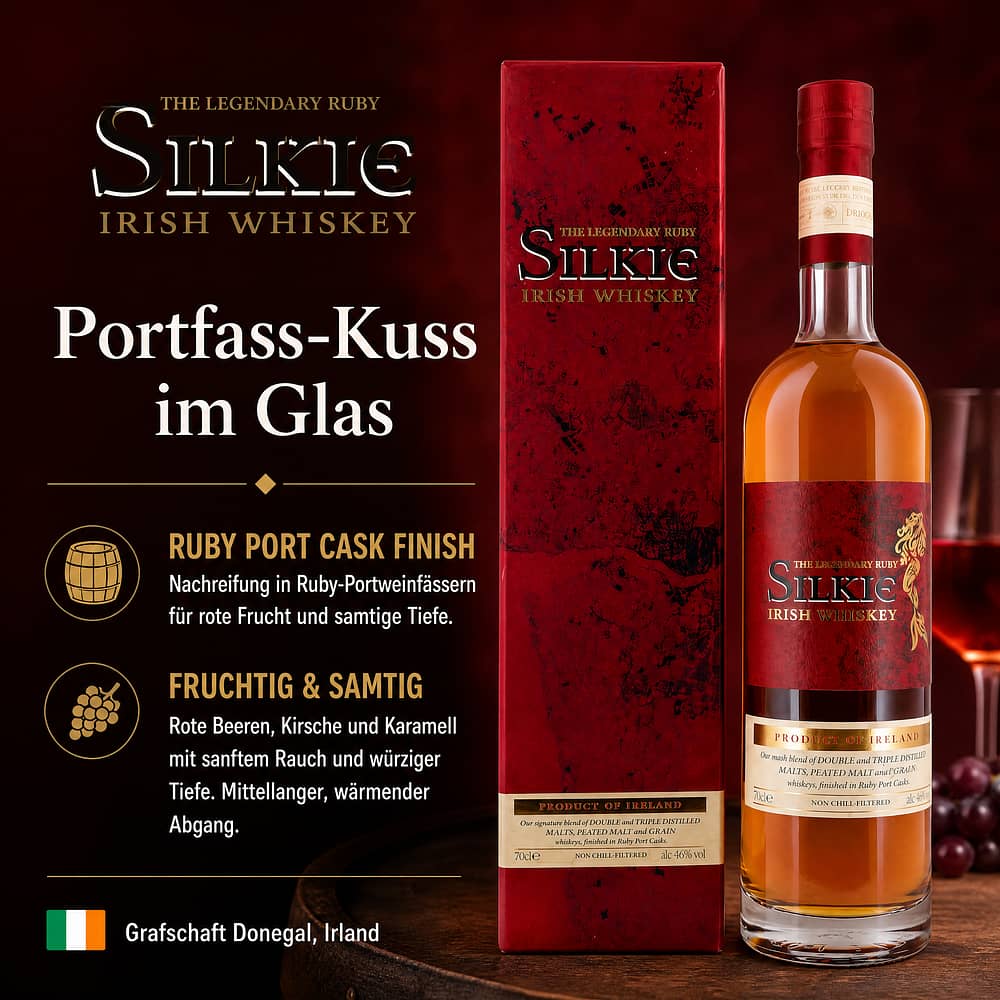 Silkie The Legendary Ruby Port Cask Finish 0,70 Liter/ 46.0% vol Produktbild