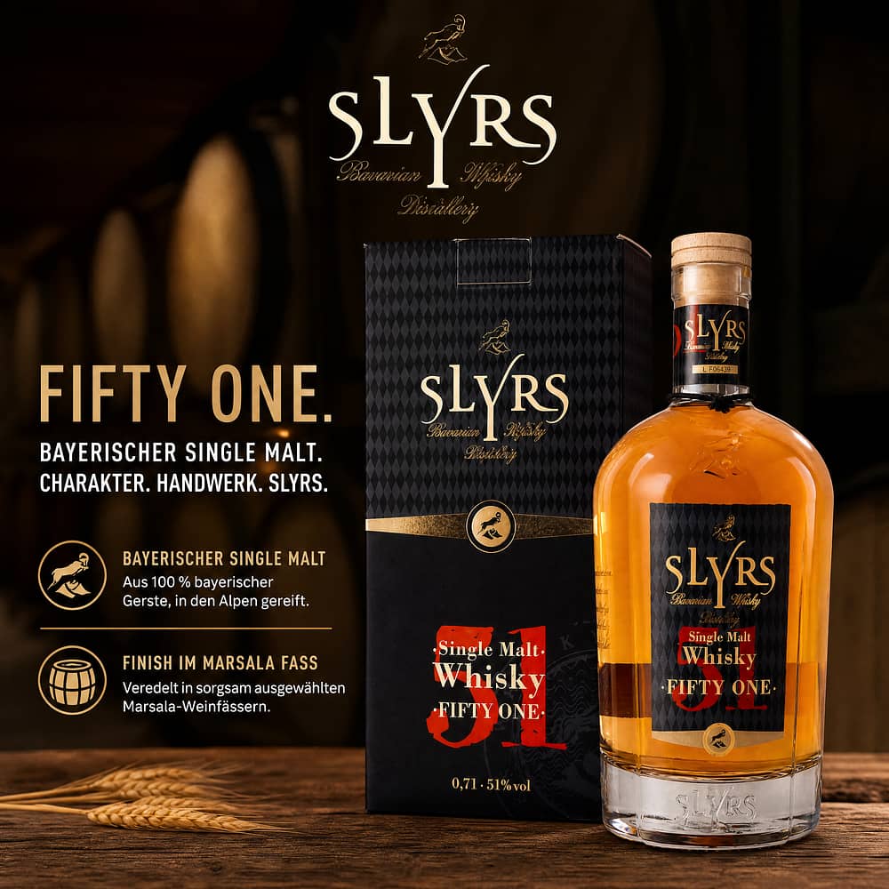 Slyrs 51 FIFTY ONE 0,70 Liter/ 51.0% vol Produktbild
