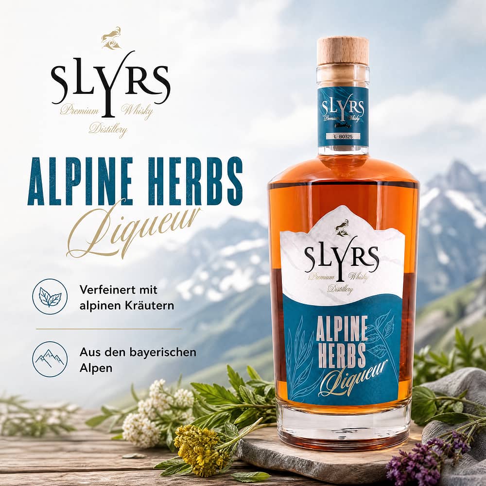 Slyrs Alpine Herbs Likör 0,50 Liter/ 30.0% vol Produktbild