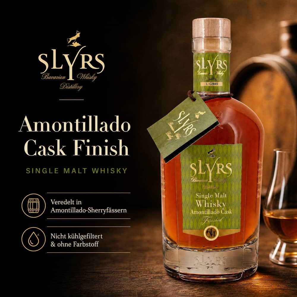 Slyrs Amontillado Cask finish 0,350 Liter/ 46.0% vol Produktbild