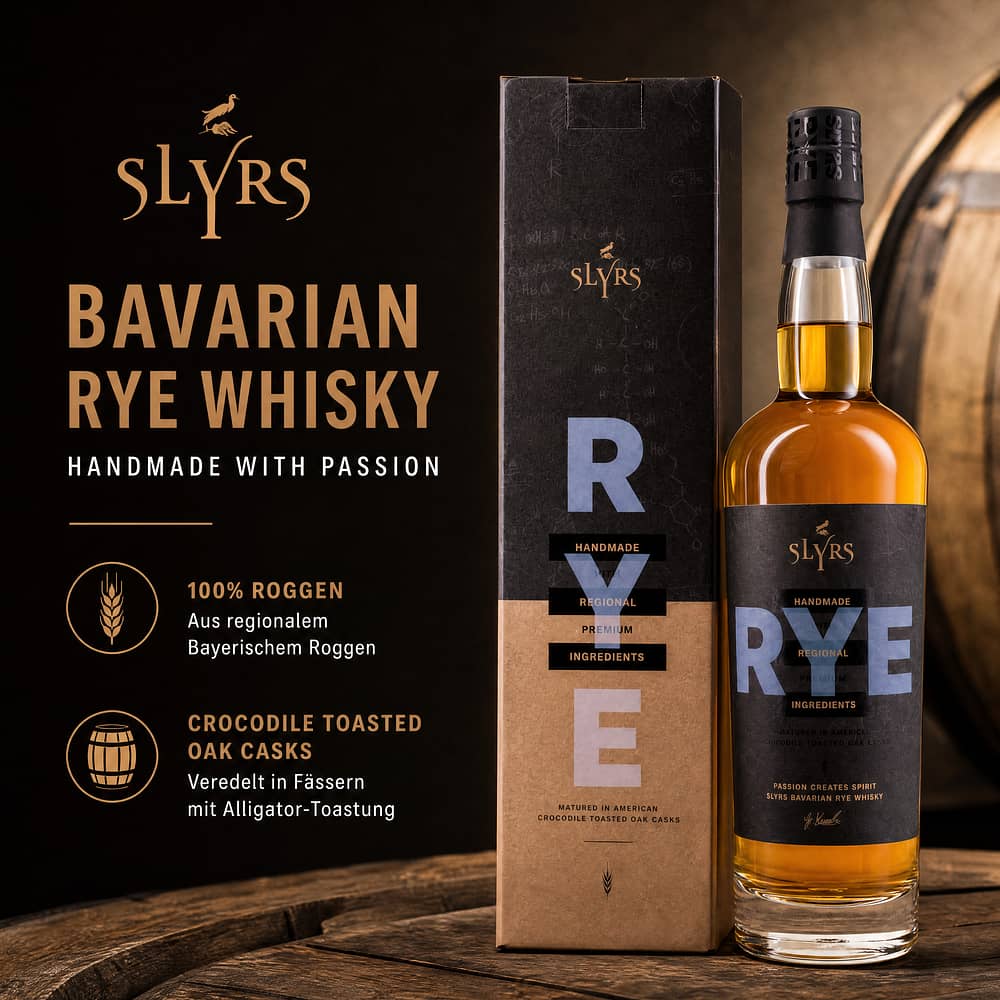 Slyrs Bavarian RYE Whisky 0,70 Liter/ 41.0% vol Produktbild