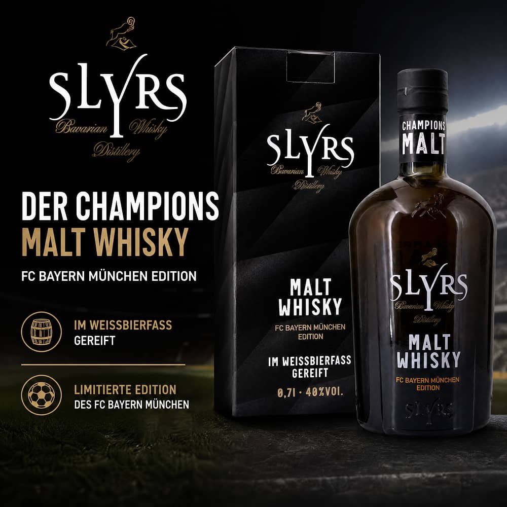 Slyrs Champions Malt FCB Edition 0,70 Liter/ 40.0% vol Produktbild