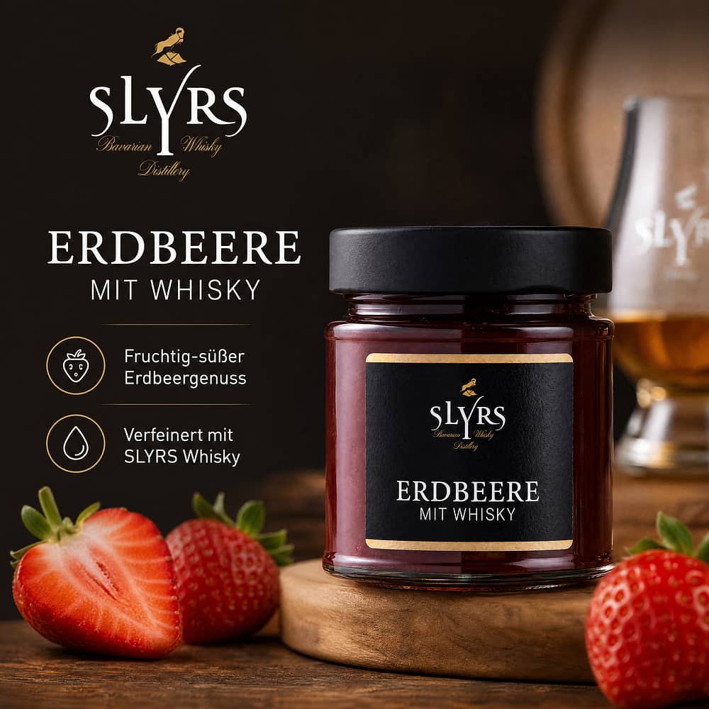 Slyrs Fruchtaufstrich Erdbeere 225 Gramm/ 8.0% vol Produktbild