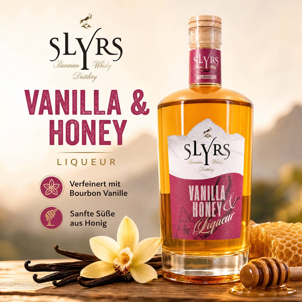 Slyrs Malt Liqueur Vanilla and Honey 0,70 Liter/ 30.0% vol Produktbild