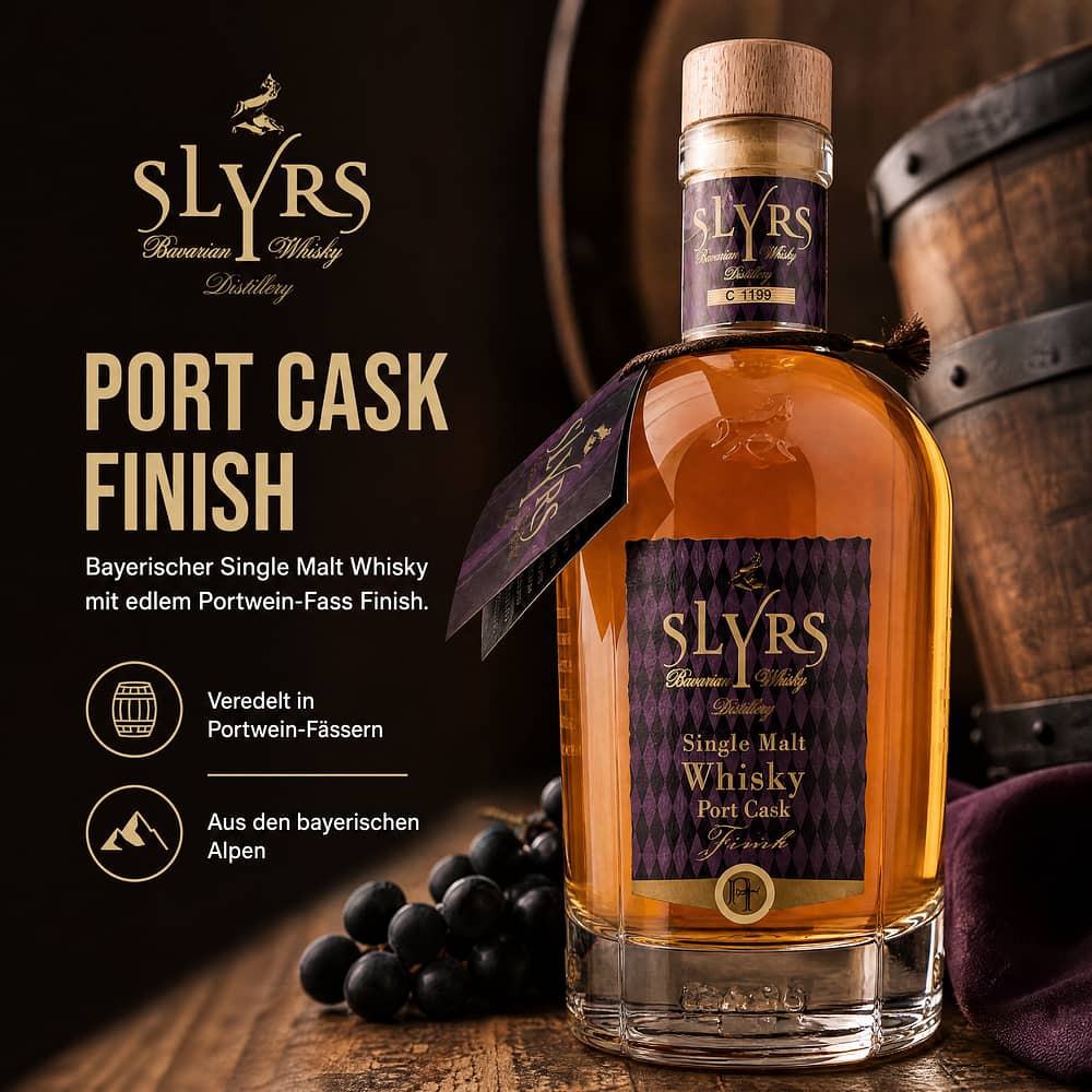 Slyrs Port Fass finish 0,350 Liter/ 46.0% vol Produktbild