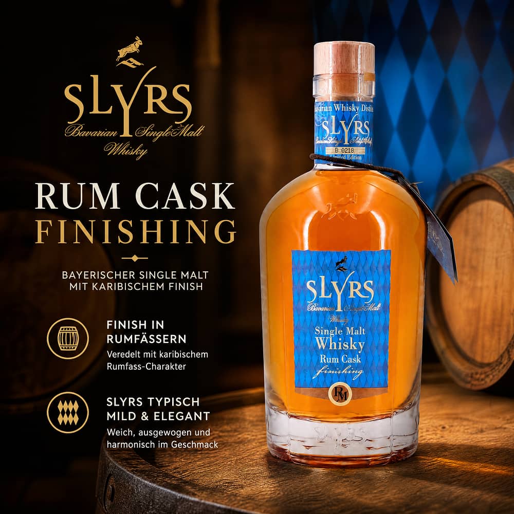 Slyrs Rum Cask finishing 0,350 Liter/ 46.0% vol Produktbild