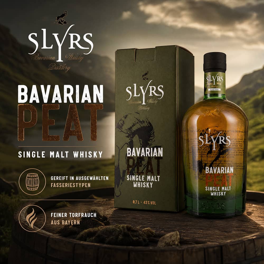 Slyrs Single Malt Bavarian Peat 0,70 Liter/ 43.0% vol Produktbild