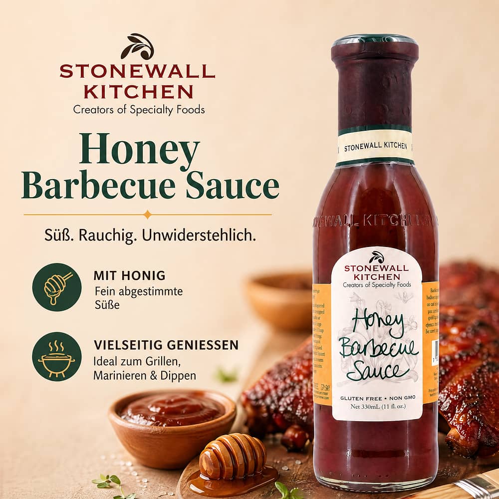 Stonewall Kitchen Honey Barbecue Sauce 0,330 Liter Produktbild