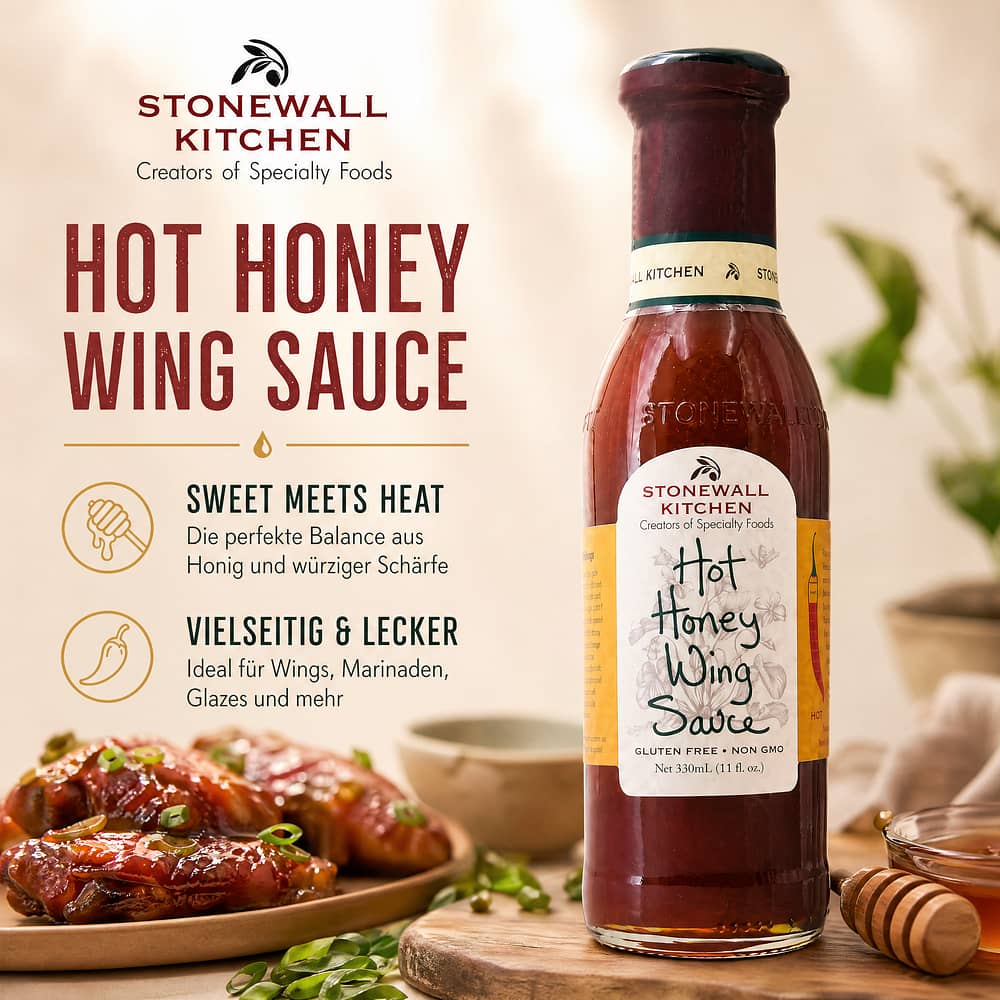 Stonewall Kitchen Hot Honey Wing Sauce 0,333 Liter Produktbild