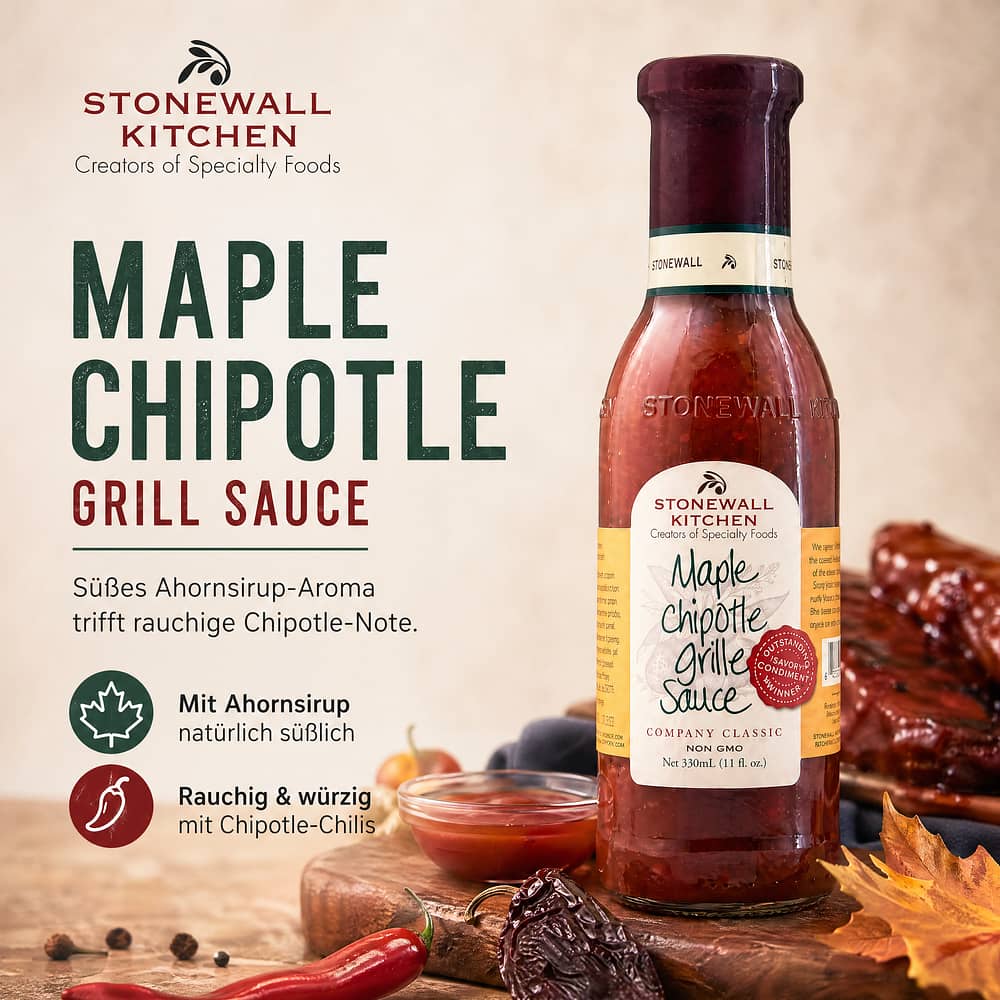 Stonewall Kitchen Maple Chipotle Grill Sauce 0,333 Liter Produktbild