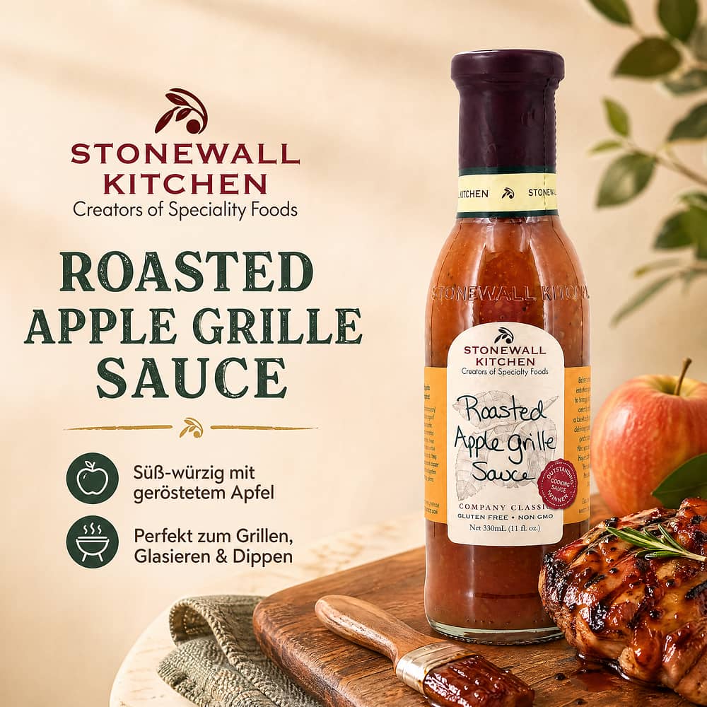 Stonewall Kitchen Roasted Apple Grille Sauce 0,330 Liter Produktbild