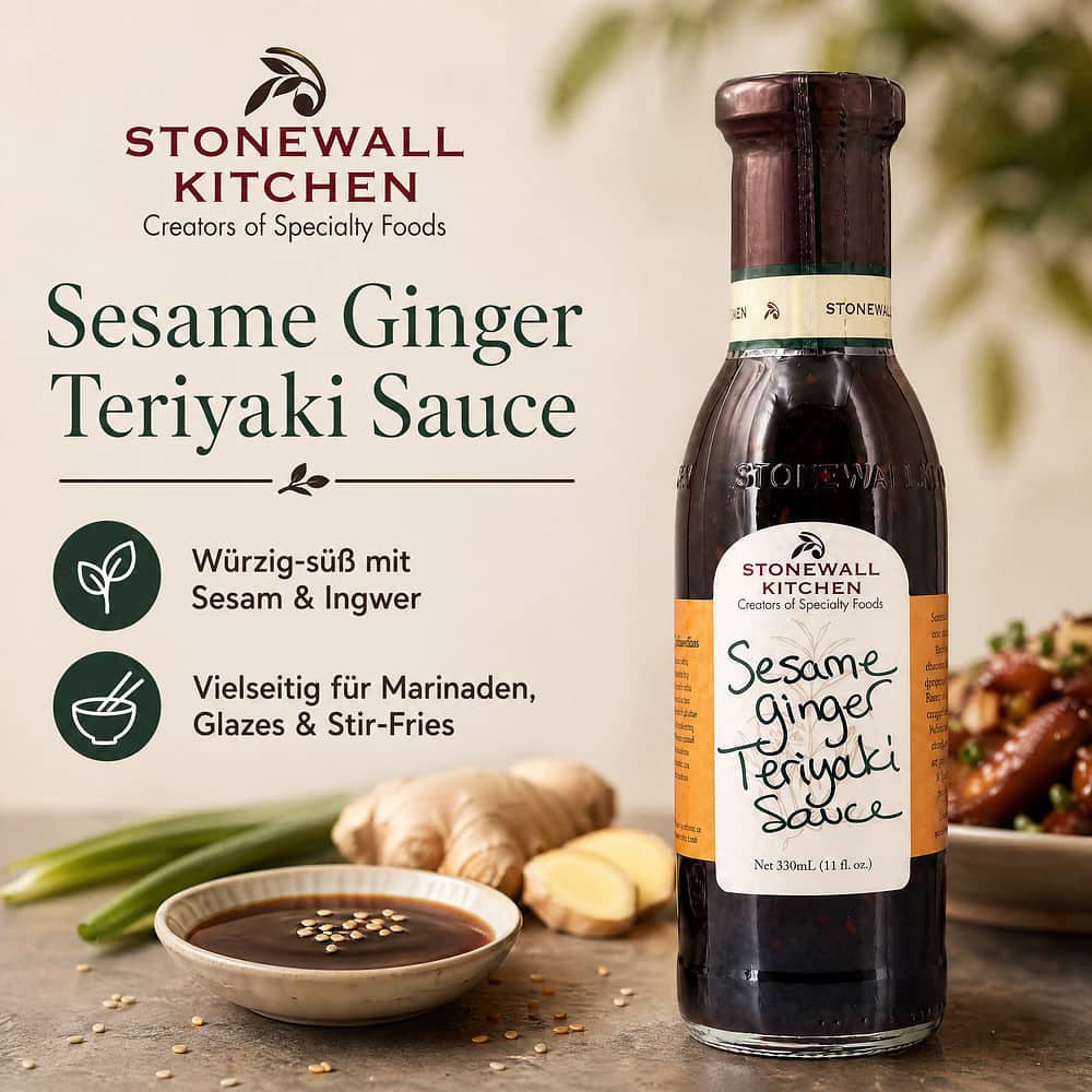 Stonewall Kitchen Sesame Ginger Teriyaki Sauce 0,330 Liter Produktbild