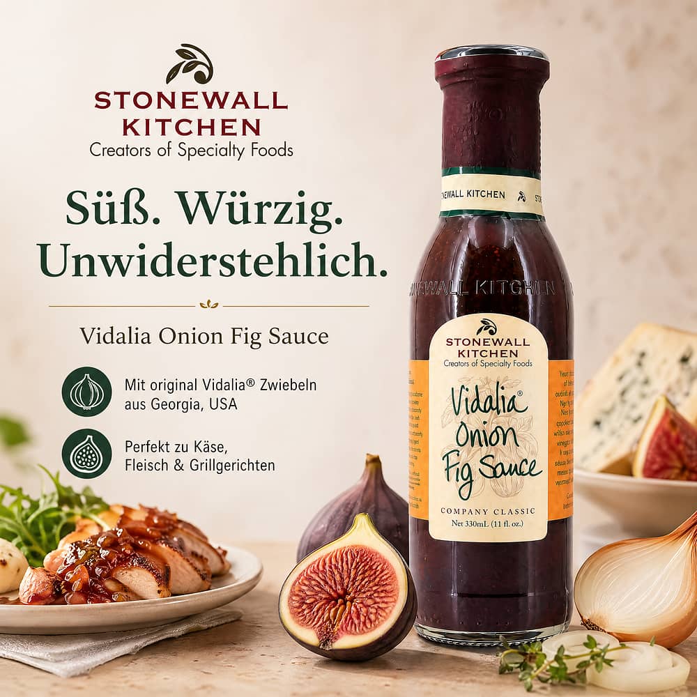 Stonewall Kitchen Vidalia Onion Fig Sauce 0,333 Liter Produktbild
