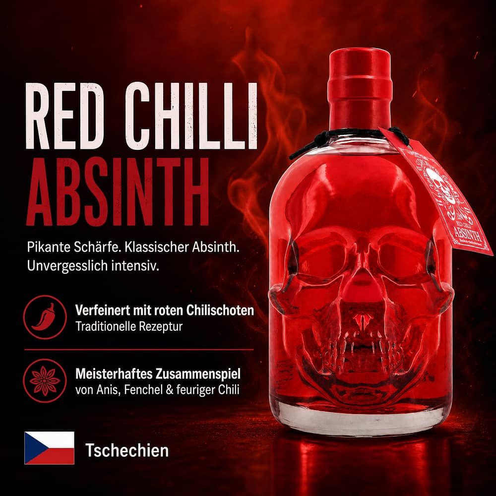Suicide Absinth Red Chilli 0,50 Liter/ 70.0% vol Produktbild