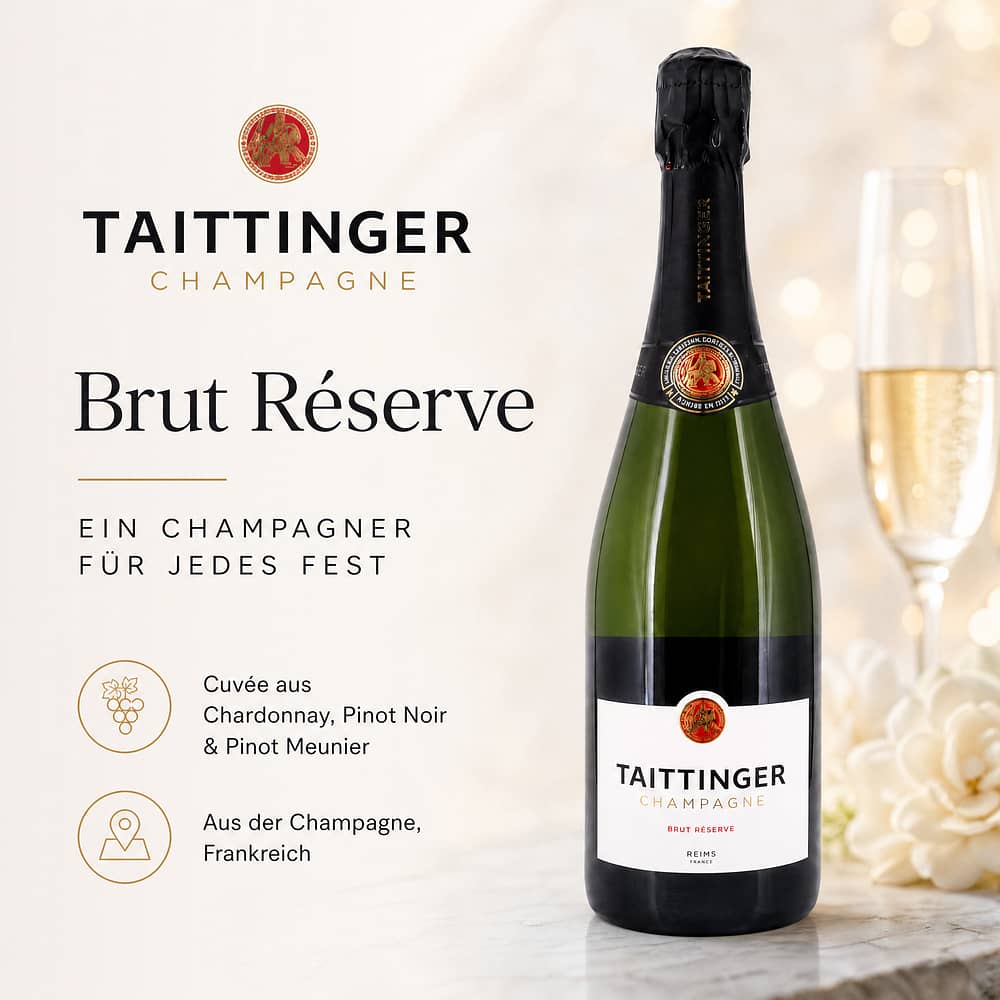 Taittinger Brut Reserve 0,750 Liter/ 12.5% vol Produktbild