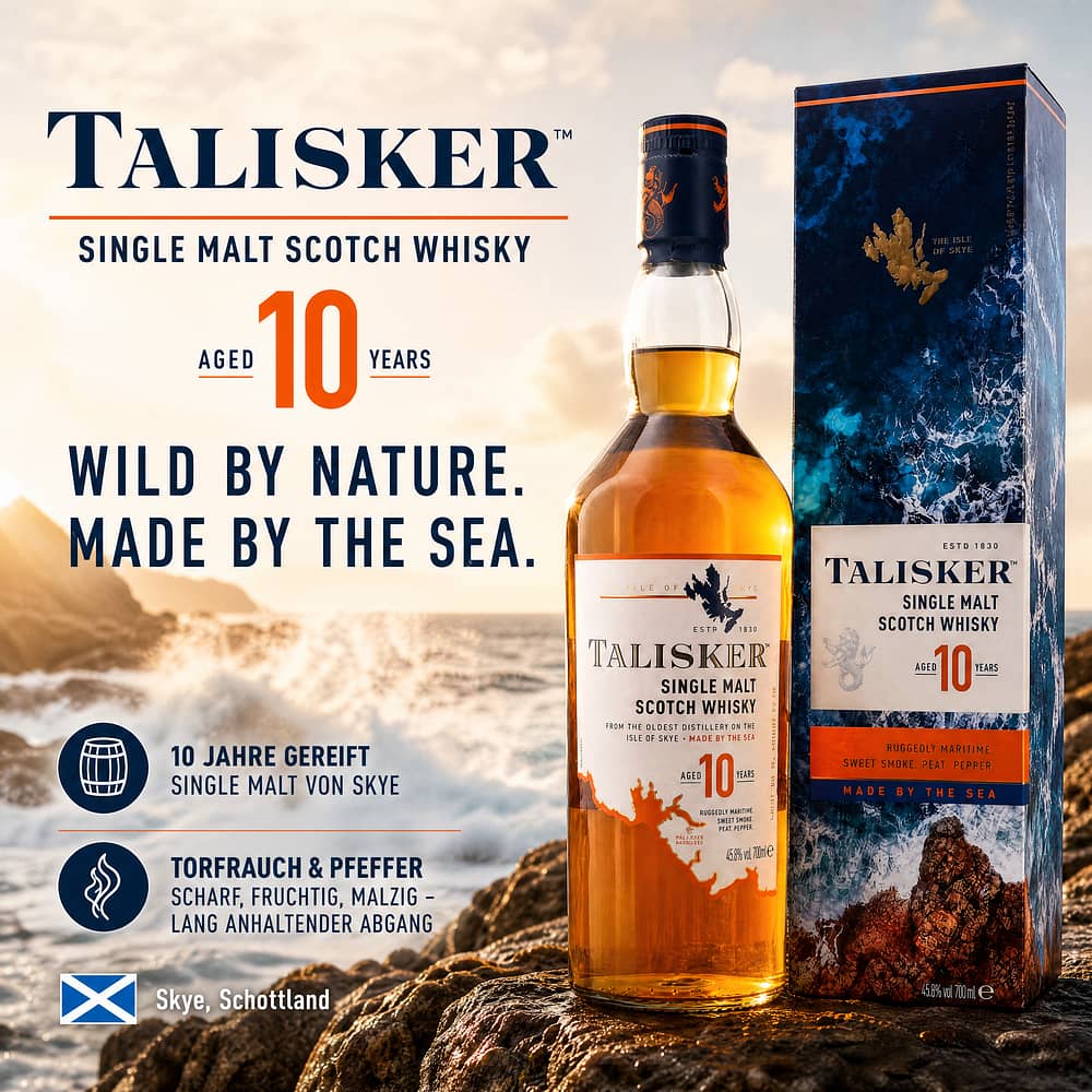 Talisker 10 Jahre 0,70 Liter/ 45.8% vol Produktbild