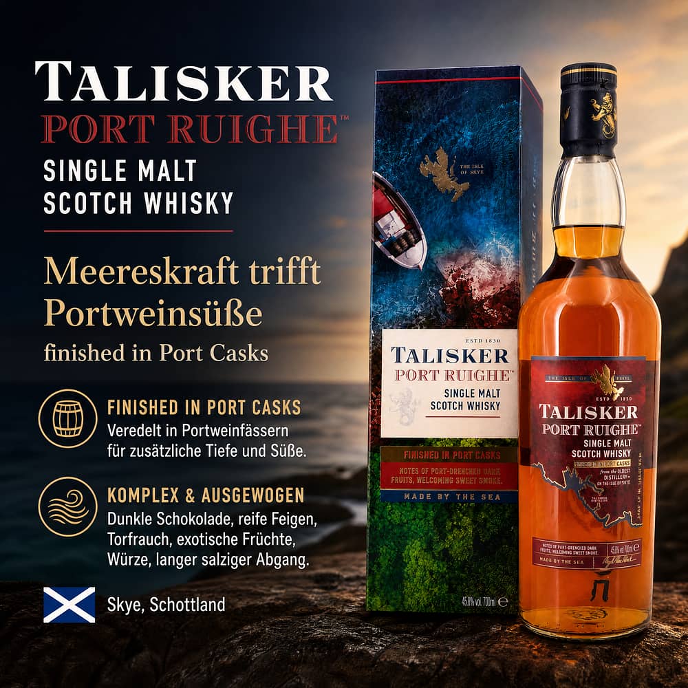 Talisker Port Ruighe finished in Port Casks 0,70 Liter/ 45.8% vol Produktbild