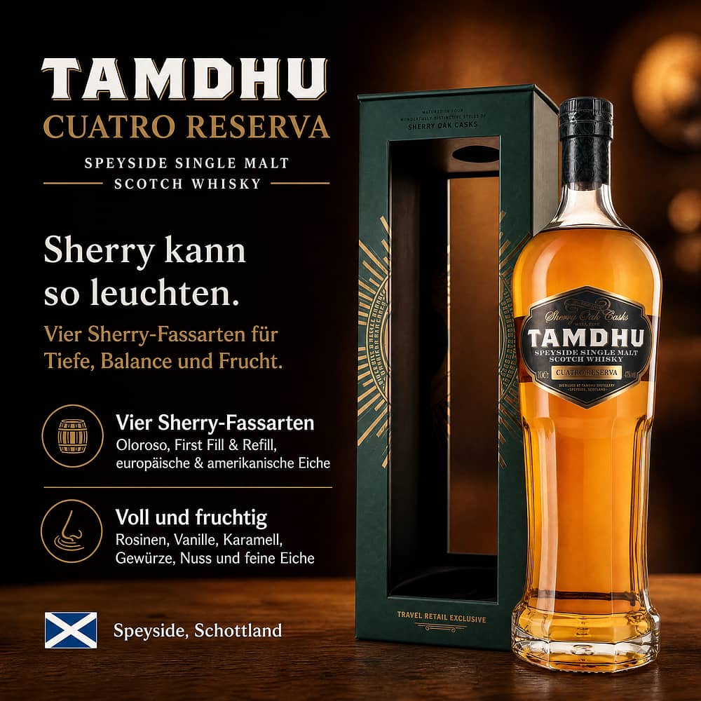 Tamdhu Cuatro Reserva 0,70 Liter/ 41.2% vol Produktbild