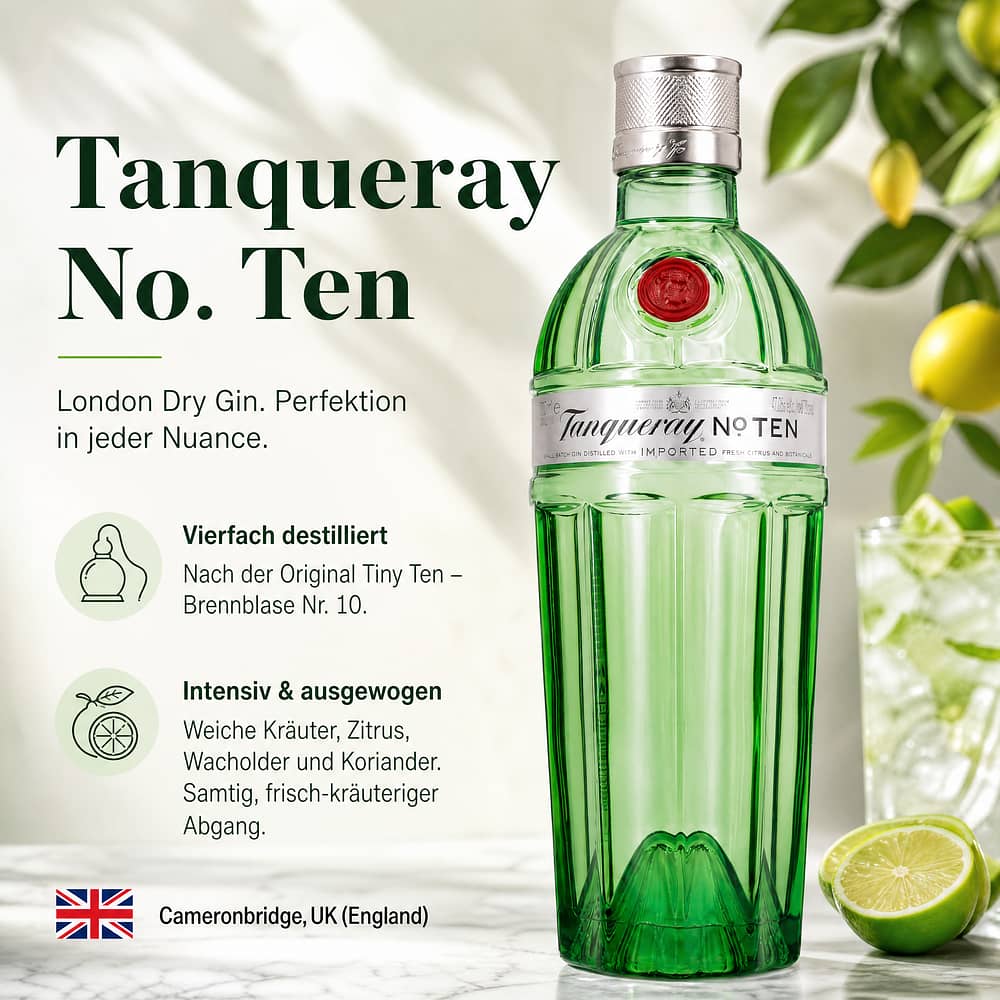 Tanqueray No. Ten 0,70 Liter/ 47.3% vol Produktbild