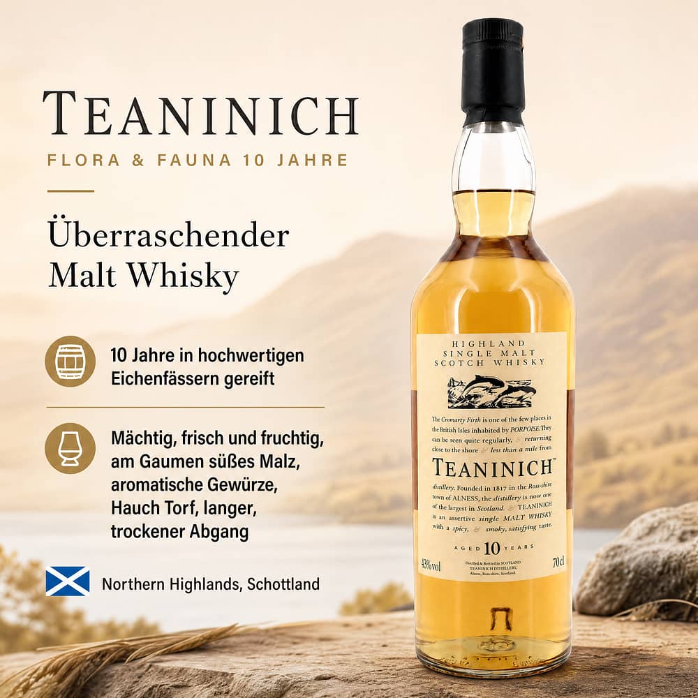 Teaninich Flora & Fauna 10 Jahre 0,70 Liter/ 43.0% vol Produktbild