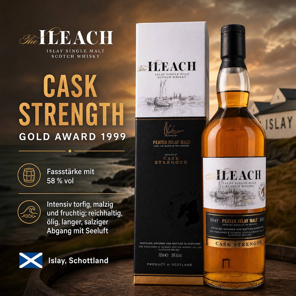 The Ileach Cask strength Gold Award 1999 0,70 Liter/ 58.0% vol Produktbild
