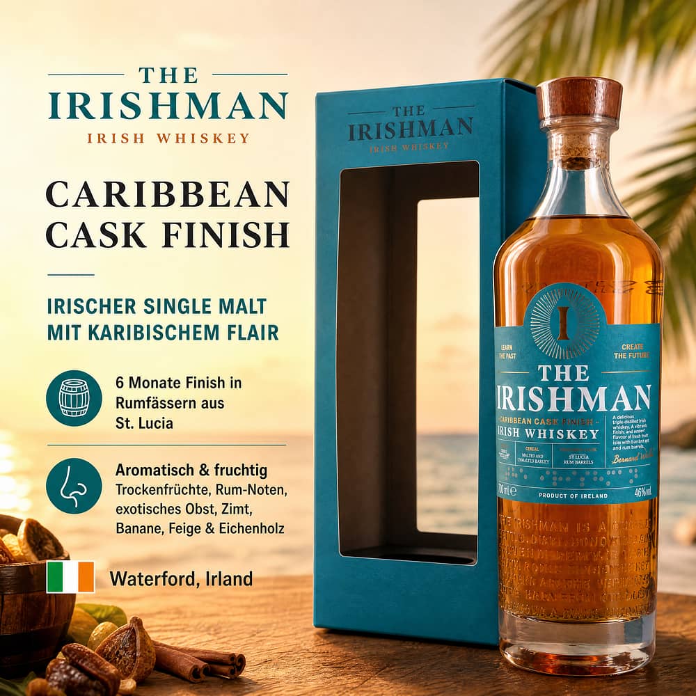 The Irishman Caribbean Cask Finish 0,70 Liter/ 46.0% vol Produktbild