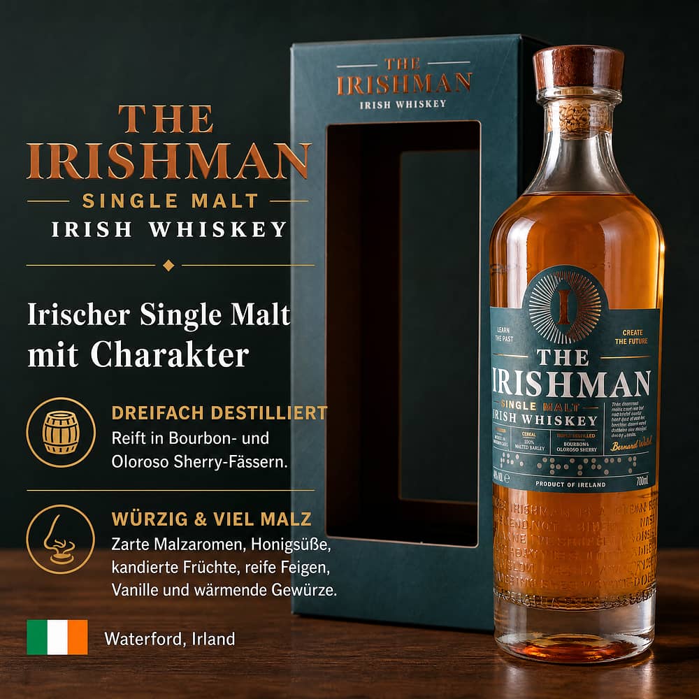 The Irishman Single Malt 0,70 Liter/ 40.0% vol Produktbild