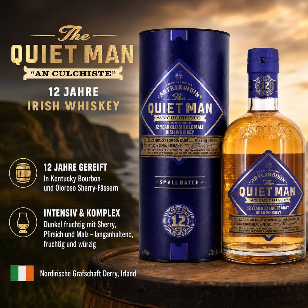 The Quiet Man 12 Jahre An Culchiste 0,70 Liter/ 46.0% vol Produktbild