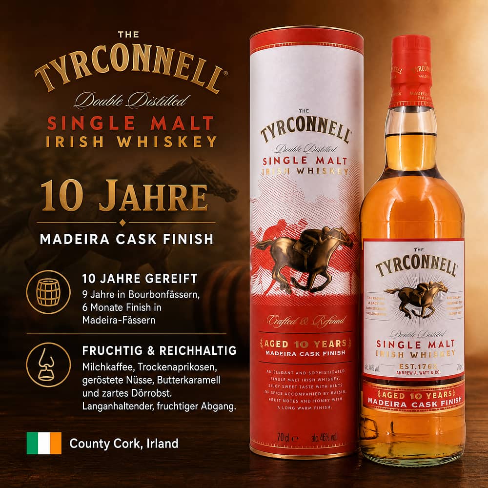The Tyrconnell Madeira Cask finish 10 Jahre 0,70 Liter/ 46.0% vol Produktbild