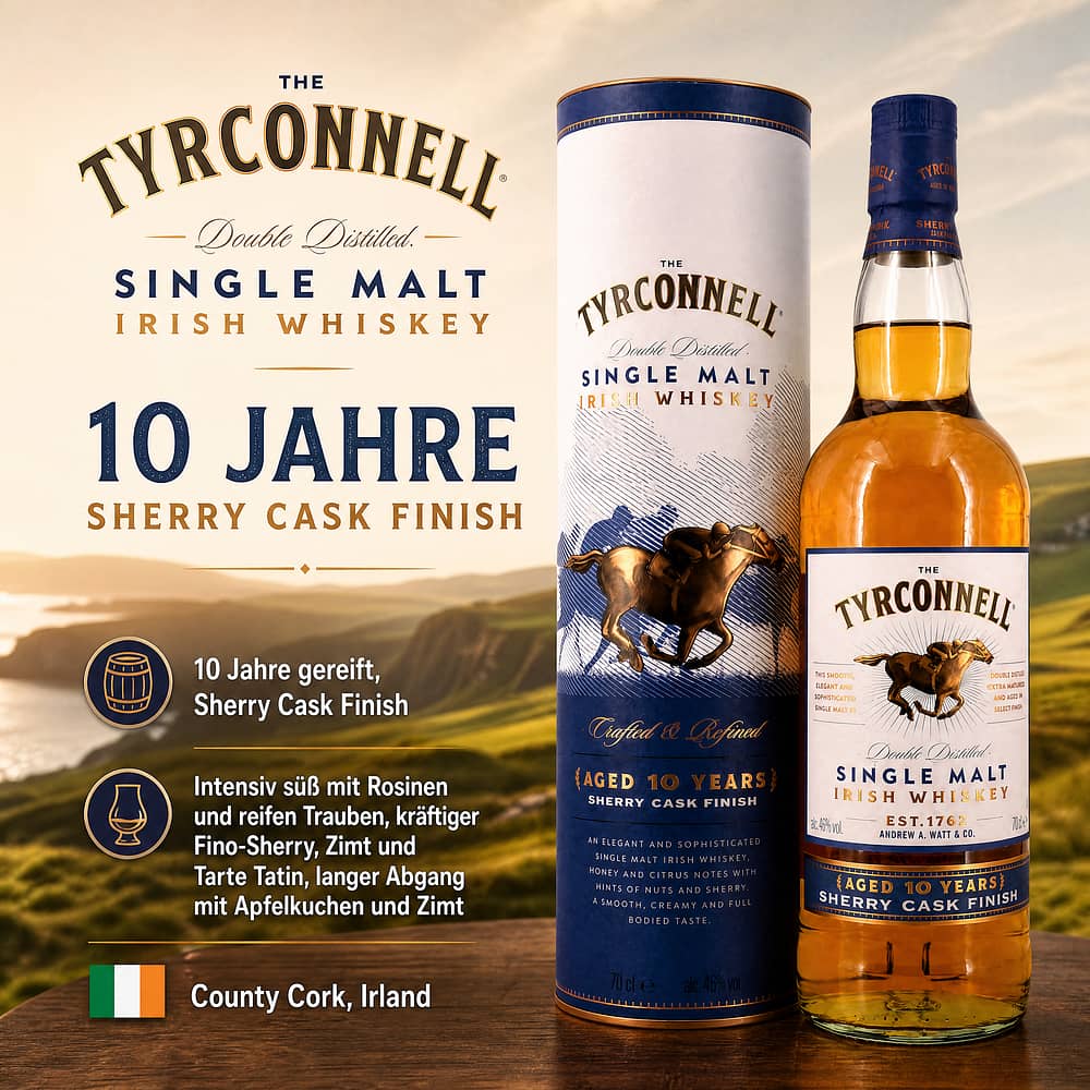 The Tyrconnell Sherry Cask finish 10 Jahre 0,70 Liter/ 46.0% vol Produktbild