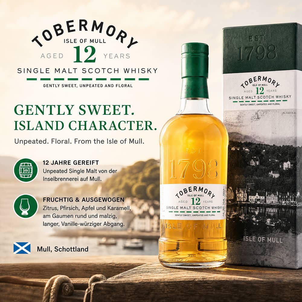 Tobermory 12 Jahre 0,70 Liter/ 46.3% vol Produktbild