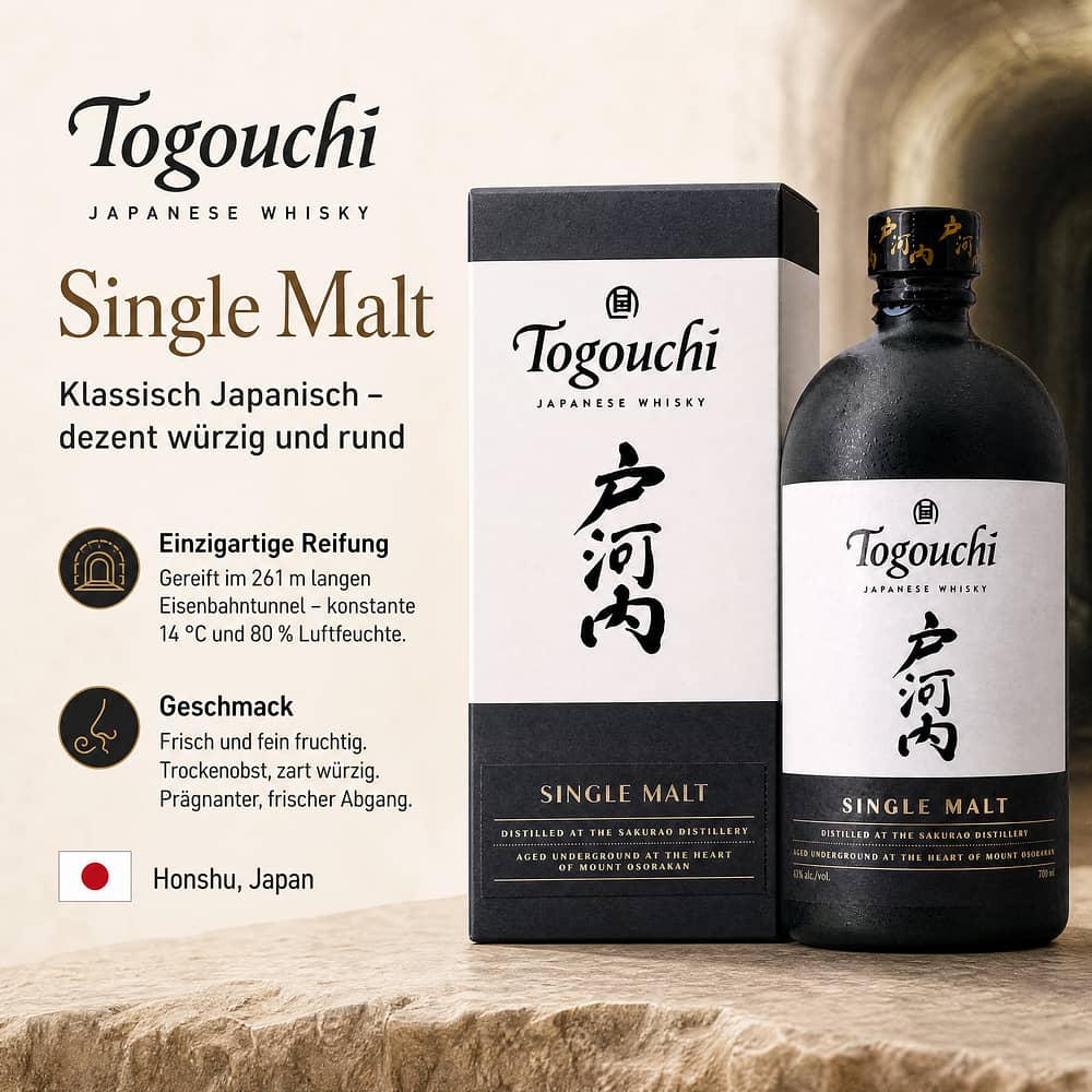 Togouchi Single Malt 0,70 Liter/ 43.0% vol Produktbild