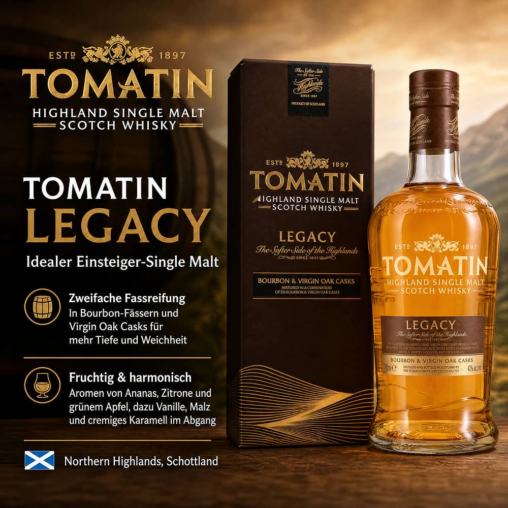 Tomatin Legacy 0,70 Liter/ 43.0% vol Produktbild