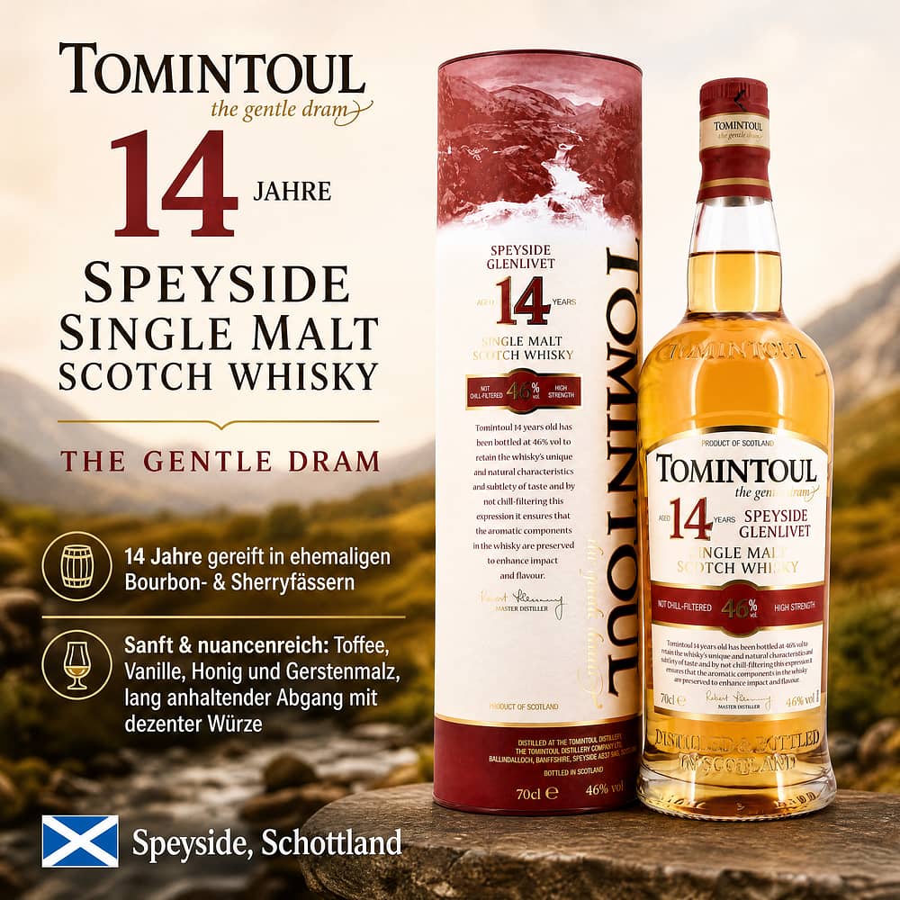 Tomintoul 14 Jahre 0,70 Liter/ 46.0% vol Produktbild