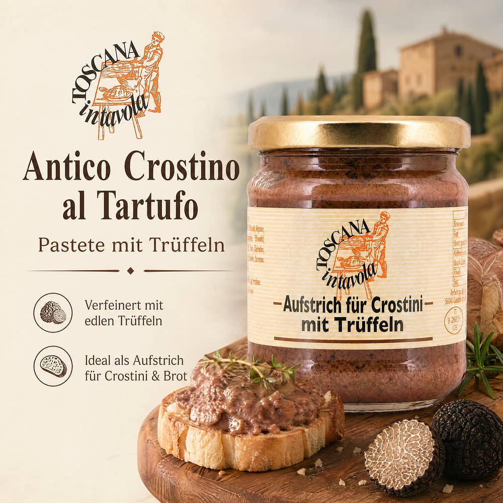 TOSCANA intavola antico crostino al Tartufo Pastete mit Trüffeln 180 Gramm Produktbild