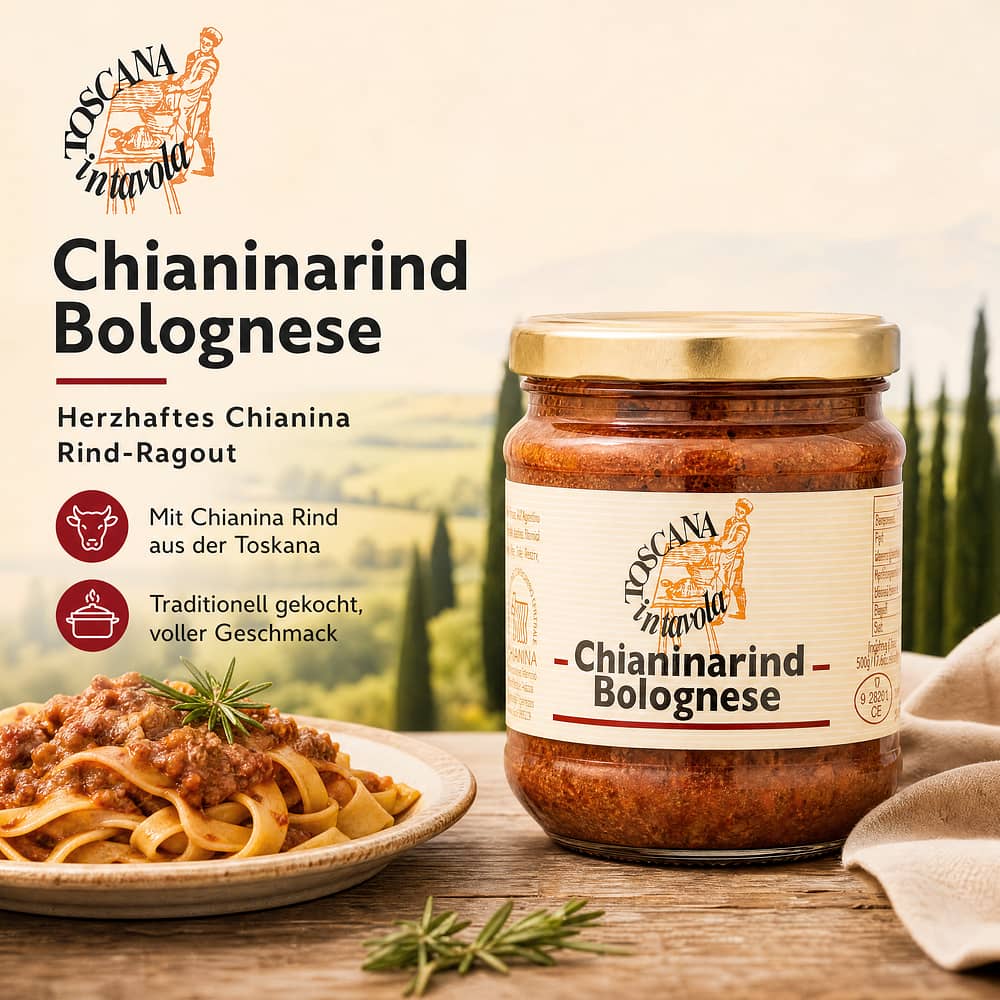 TOSCANA intavola Chianinarind Bolognese Chianina Rind-Ragout 180 Gramm Produktbild