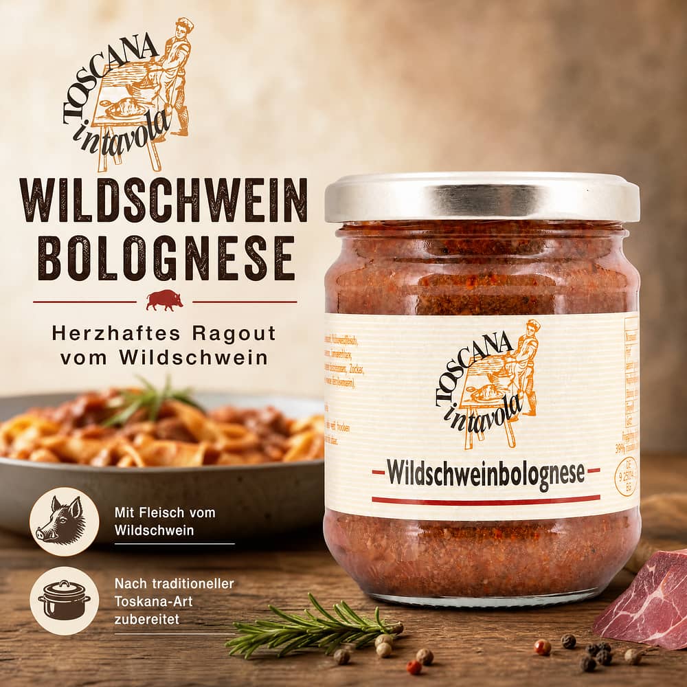 TOSCANA intavola Wildschweinbolognese Wildschwein-Ragout 180 Gramm Produktbild
