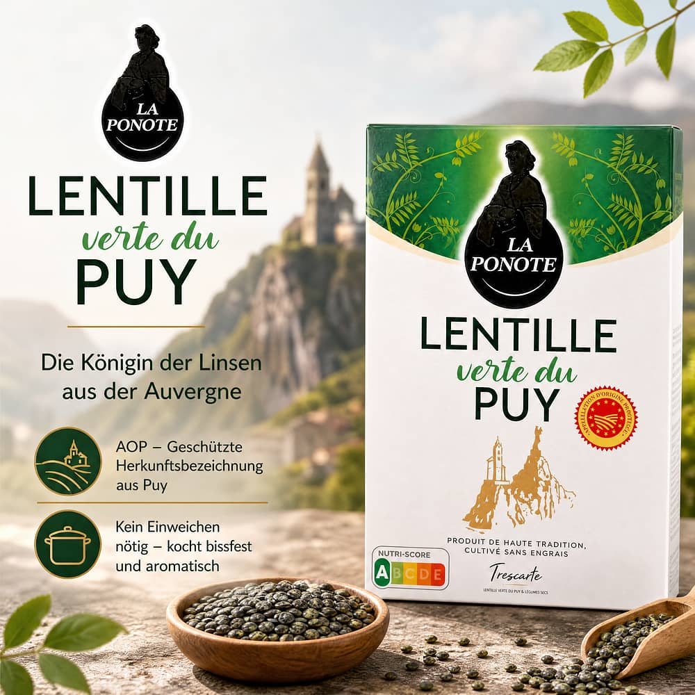Trescarte Lentille PUY Grüne Linsen AOC aus Puy 500 Gramm Produktbild