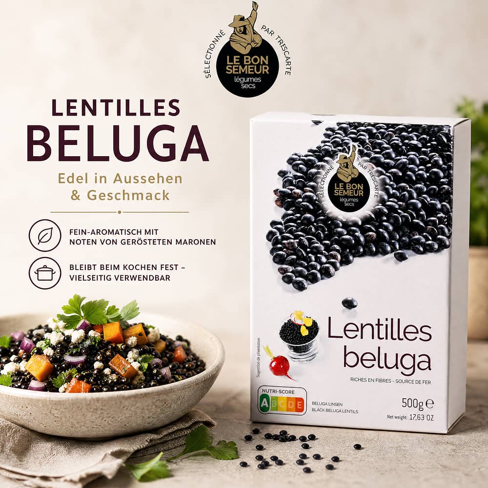 Trescarte Lentilles Beluga Beluga Linsen 500 Gramm Produktbild