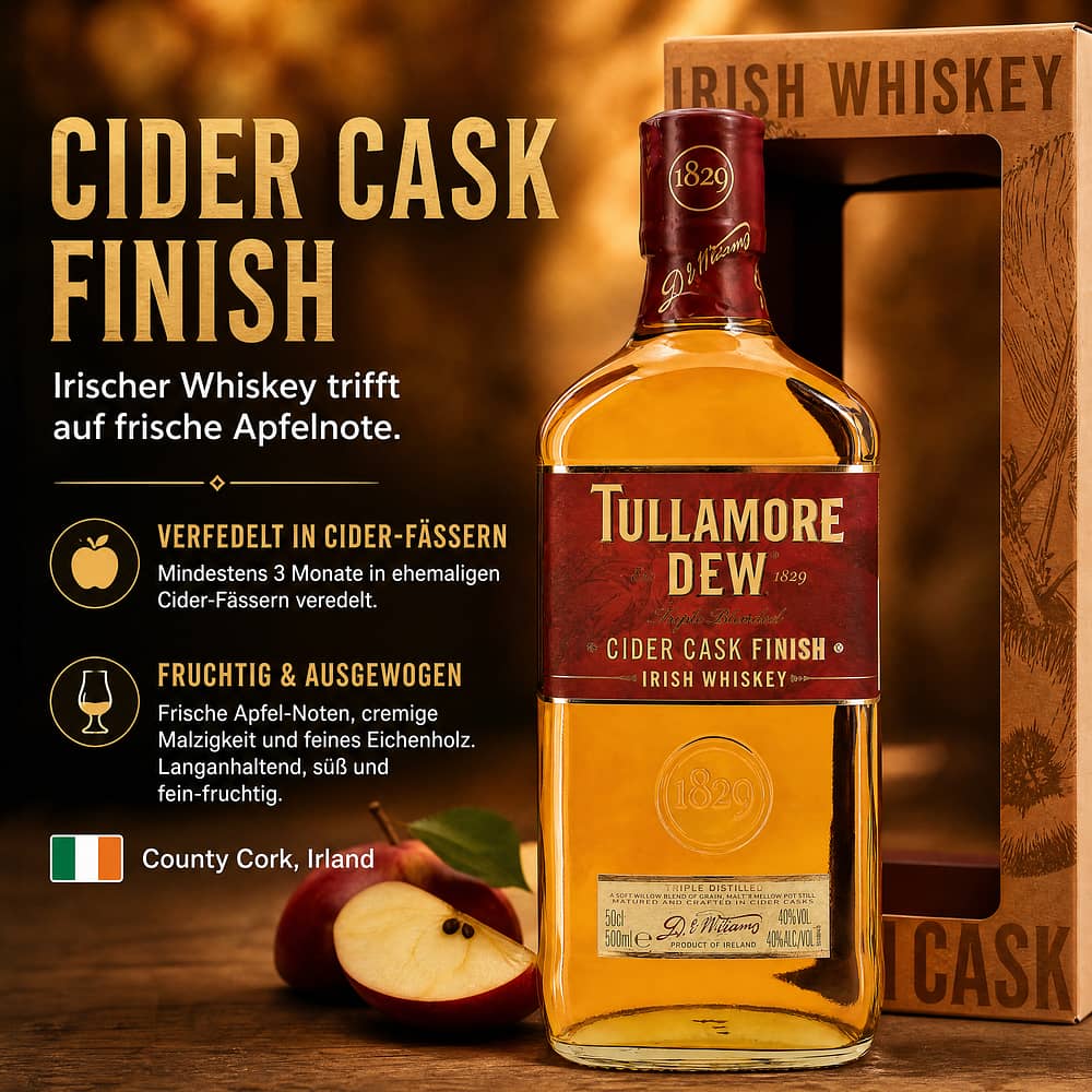 Tullamore Dew Cider Cask 0,50 Liter/ 40.0% vol Produktbild