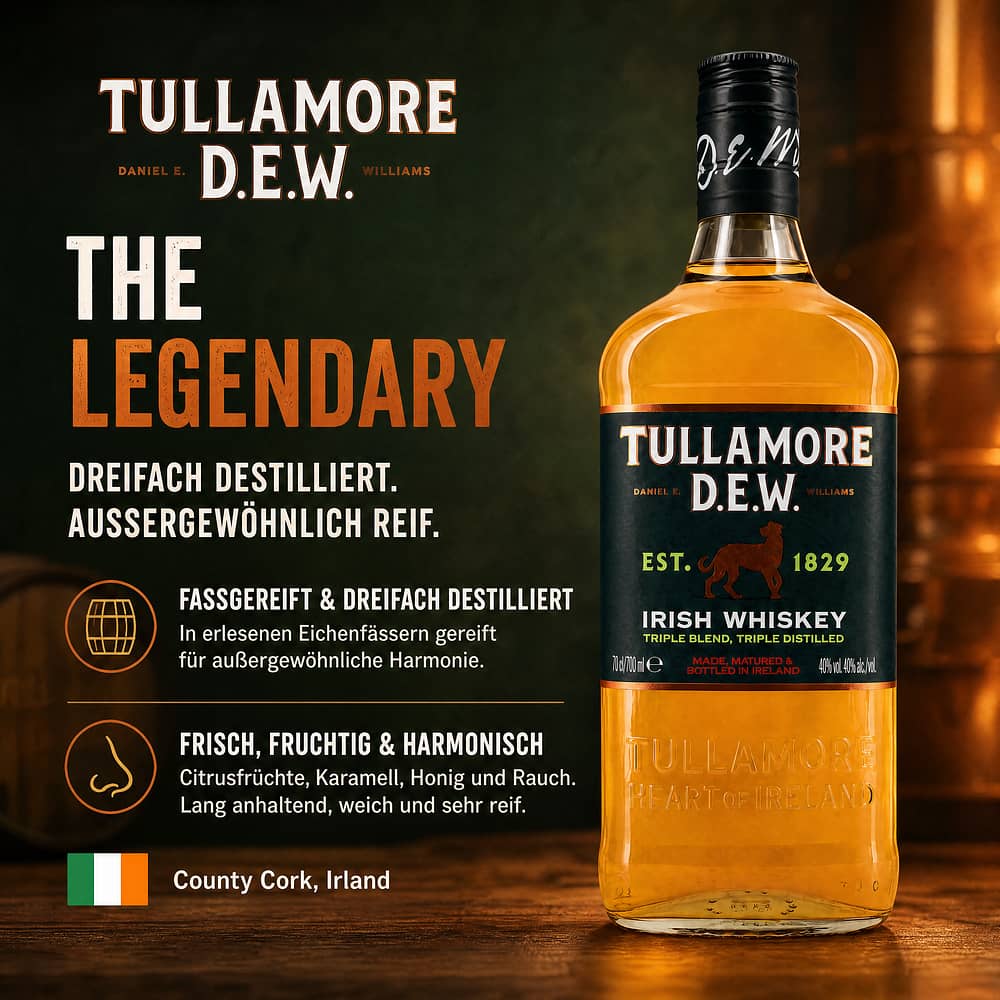 Tullamore Dew The Legendary 0,70 Liter/ 40.0% vol Produktbild