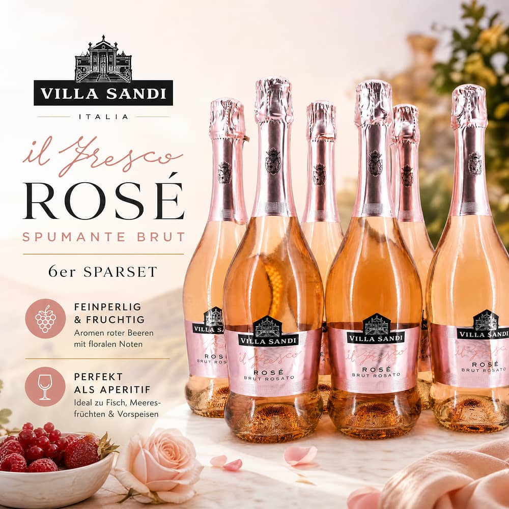 Villa Sandi il Fresco rose Spumante Brut 6er Sparset 4,50 Liter/ 11.5% vol Produktbild