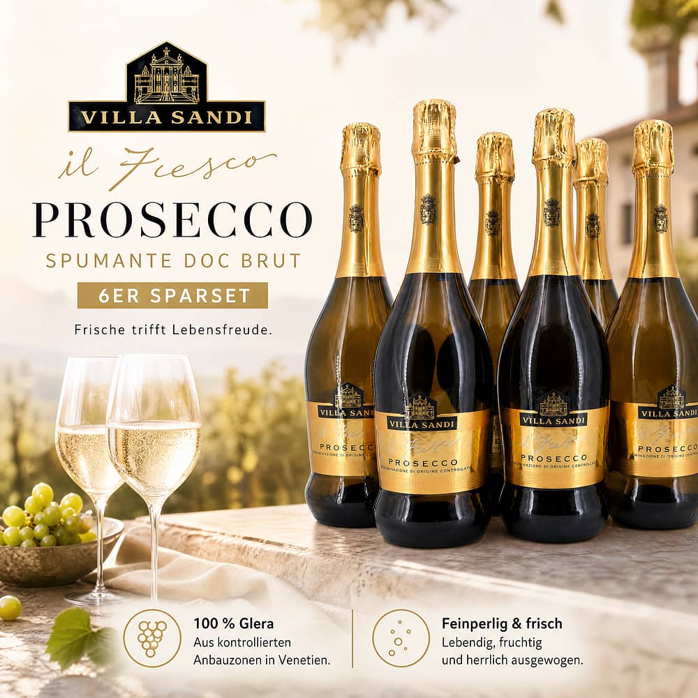 Villa Sandi Prosecco il Fresco Spumante DOC Brut 6er Sparset 4,50 Liter/ 11.0% vol Produktbild