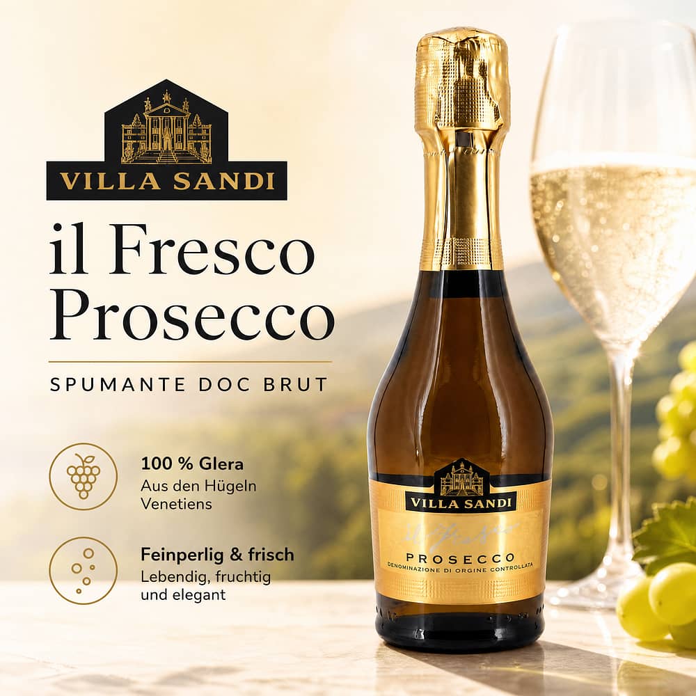 Villa Sandi Prosecco il Fresco Spumante DOC Brut Kleinflasche 0,20l 0,20 Liter/ 11.0% vol Produktbild