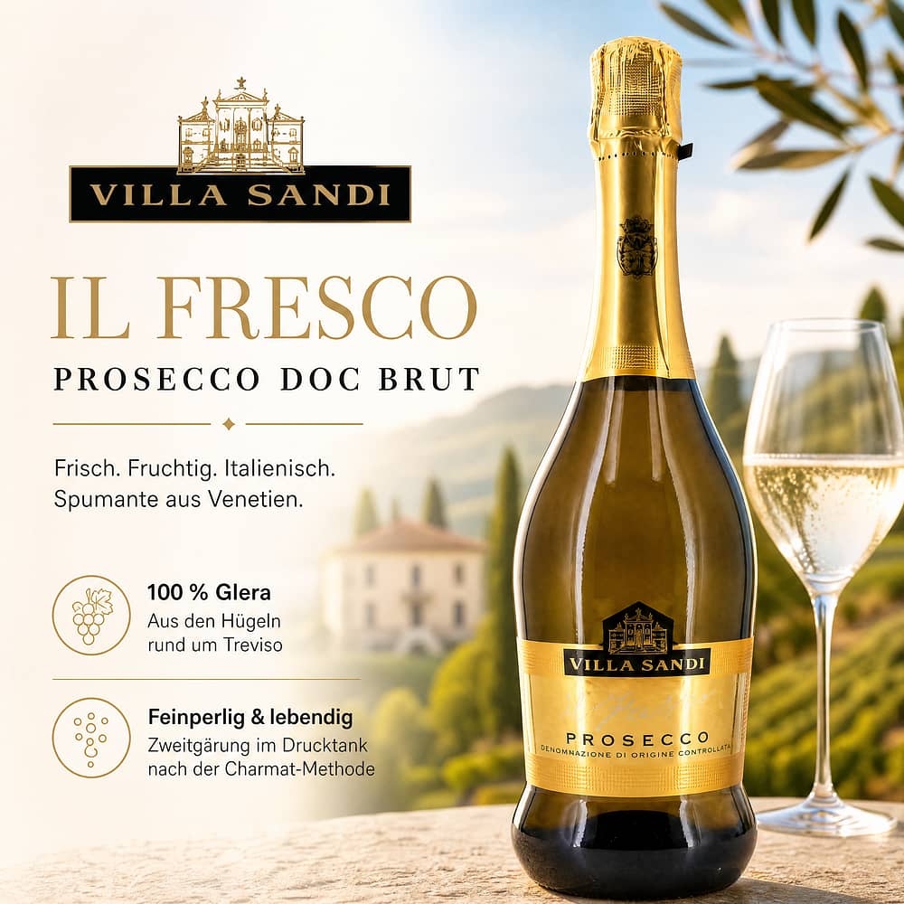 Villa Sandi Prosecco il Fresco Spumante DOC Brut 0,750 Liter/ 11.0% vol Produktbild