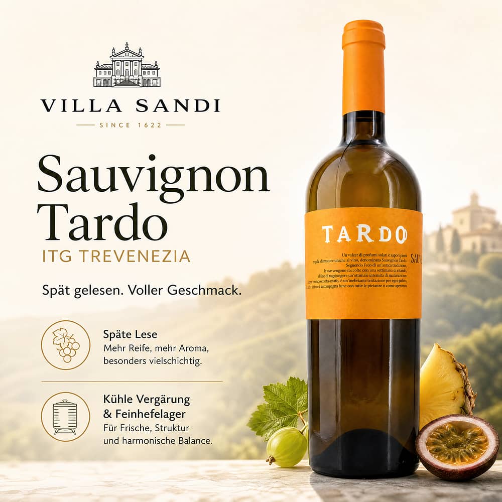 Villa Sandi Sauvignon Tardo ITG Trevenezia 0,750 Liter/ 12.5% vol Produktbild
