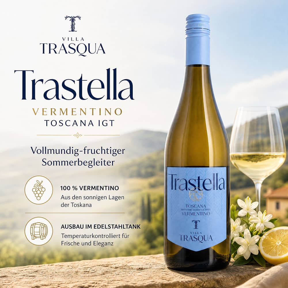 Villa Trasqua Trastella Vermentino 0,750 Liter/ 12.0% vol Produktbild