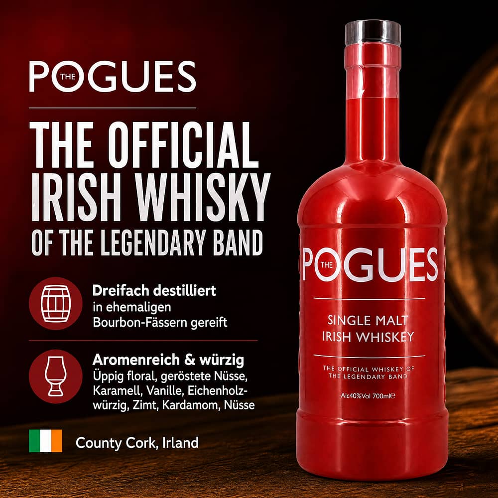 West Cork The Pogues Single Malt The official Irish Whisky of the legendary Band 0,70 Liter/ 40.0% vol Produktbild